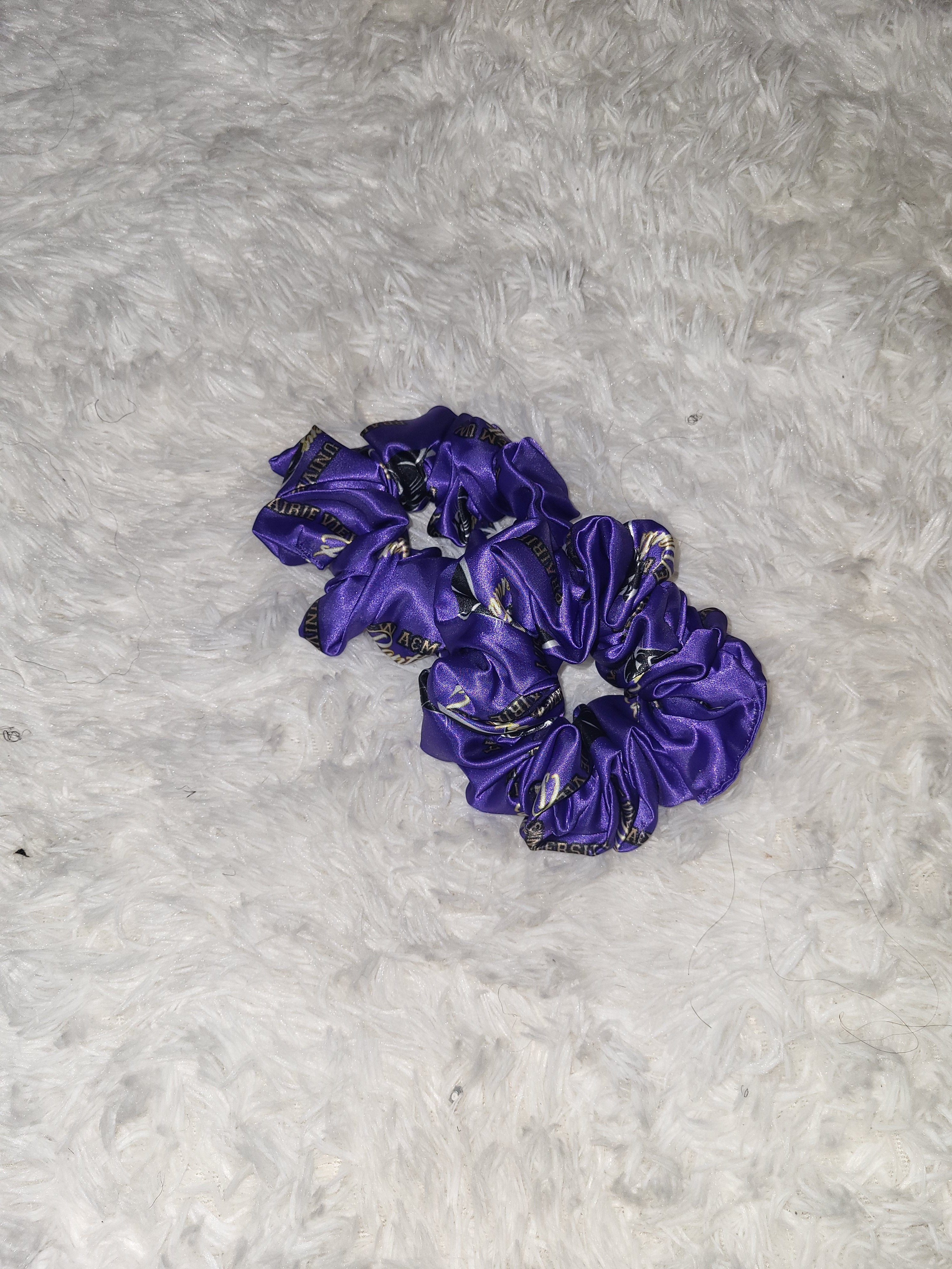 Prairie View University Satin Scrunchies - New