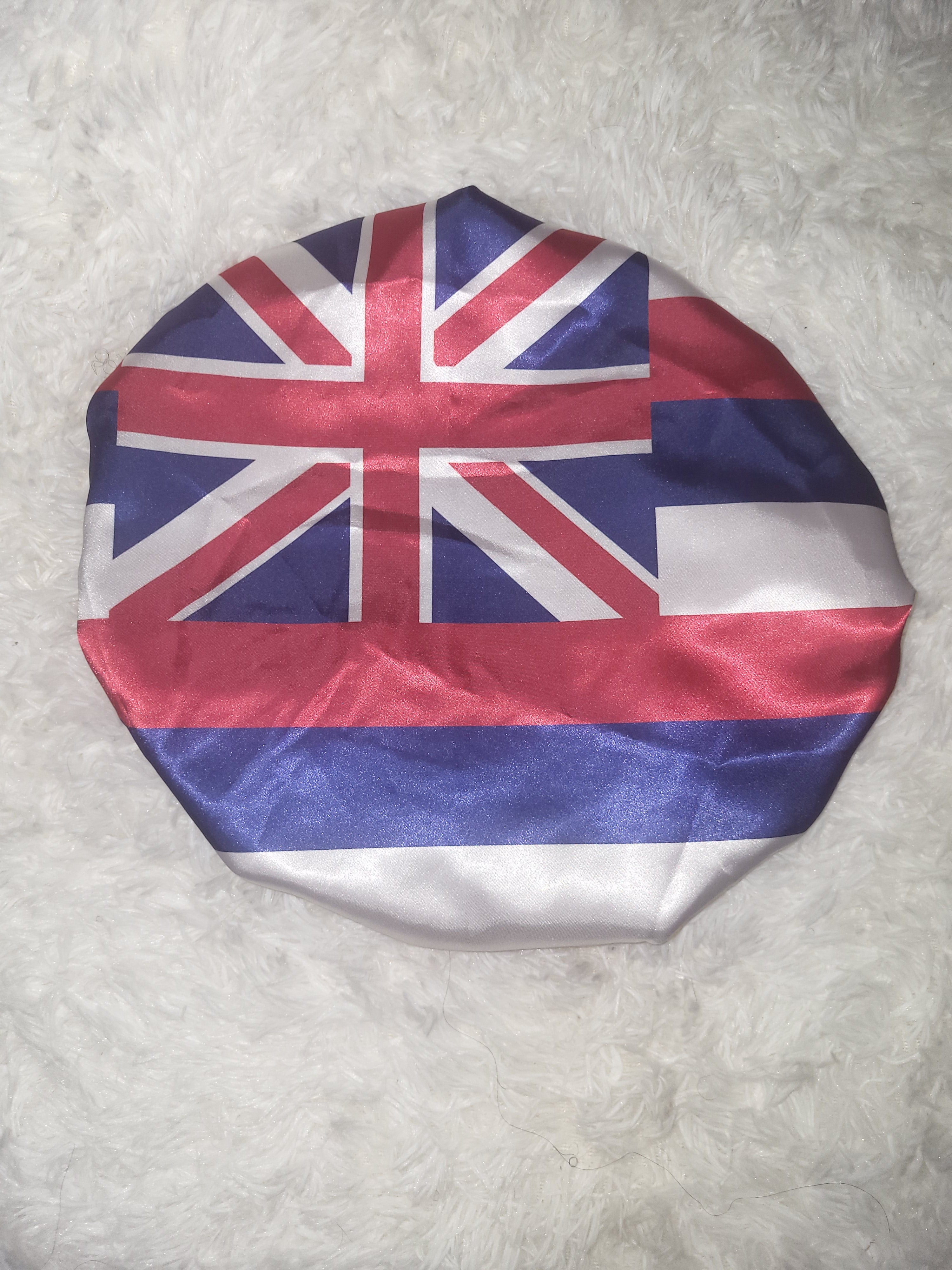 Hawaii Satin Flag Bonnet - New