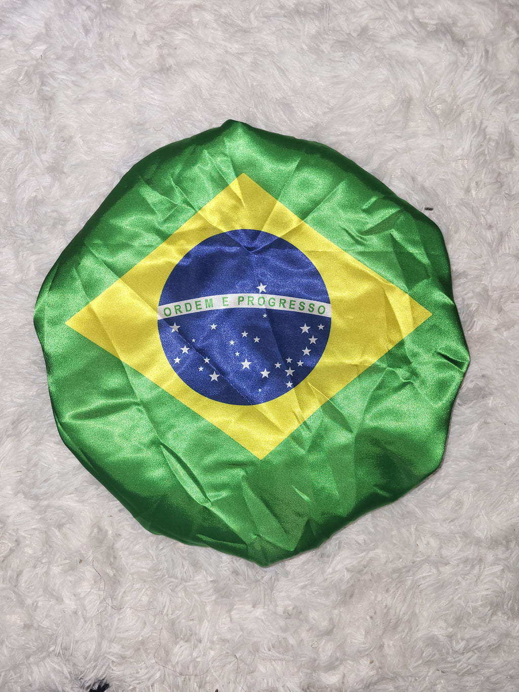 Brazil Flag Satin Bonnet - New