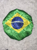 Brazil Flag Satin Bonnet - New