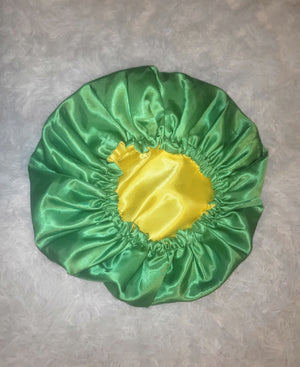 Brazil Flag Satin Bonnet - New