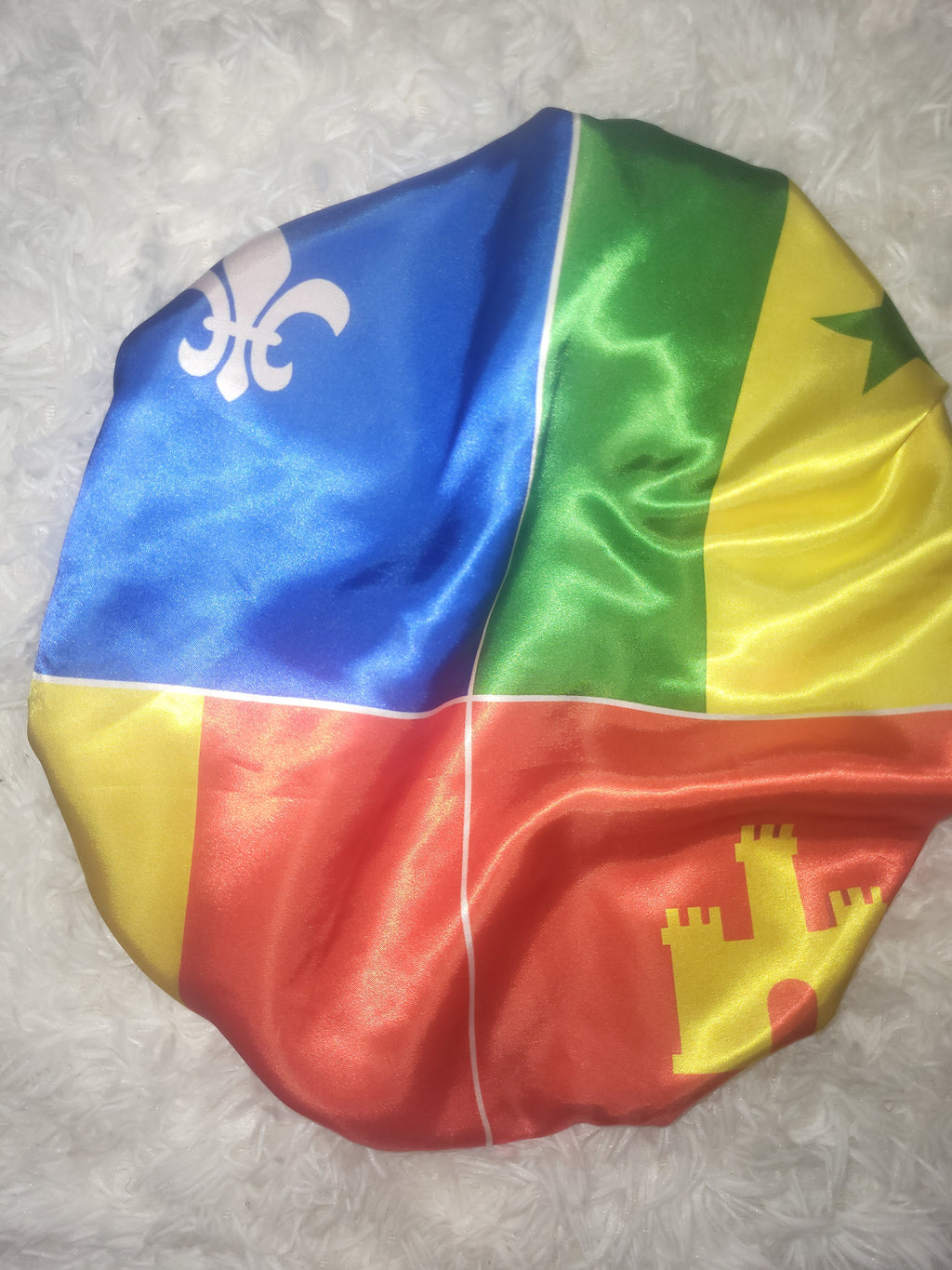 Lousiana Creole Flag Satin Bonnet-New
