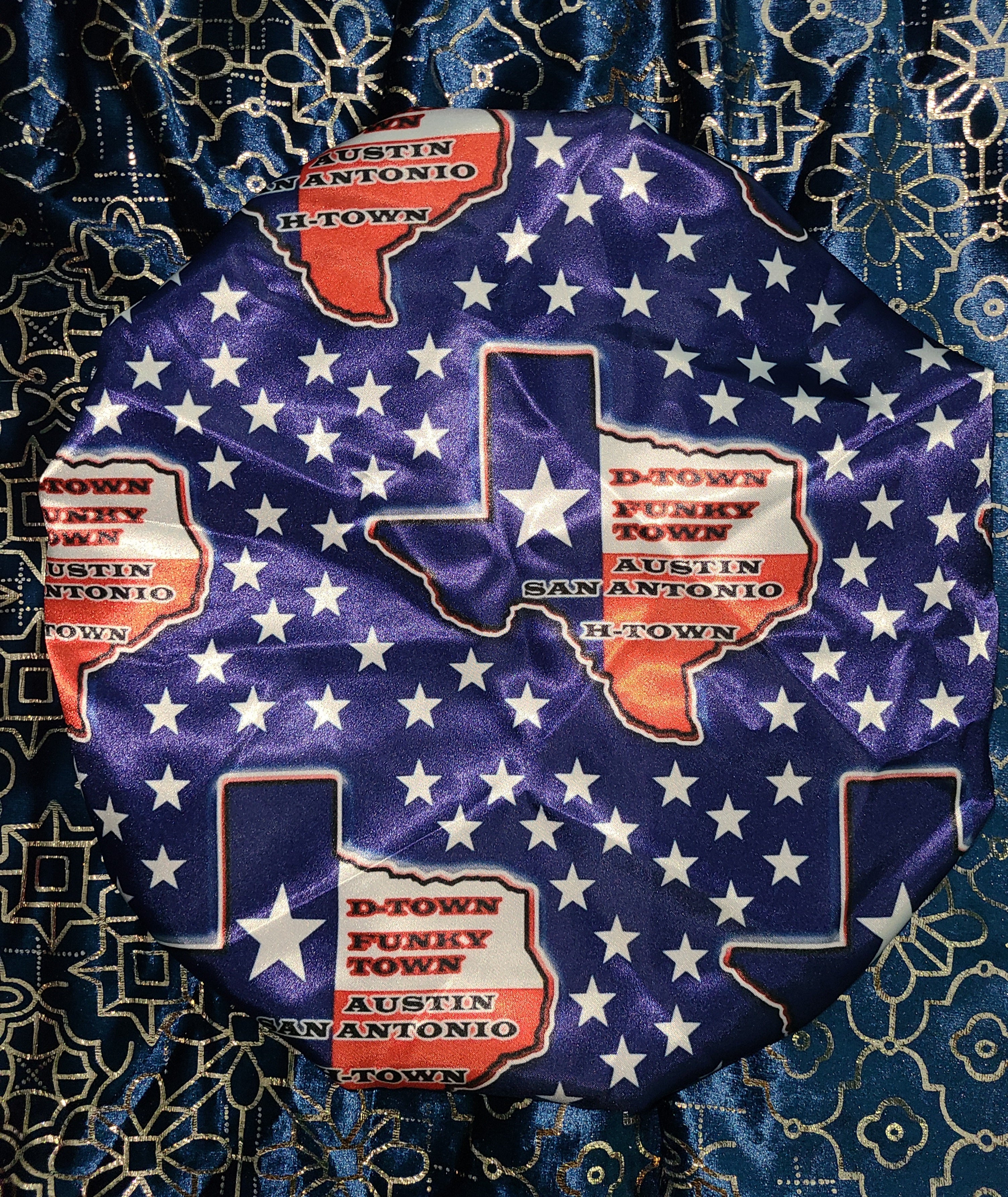 Lone Star Texas Major Cities - Bonnet en satin