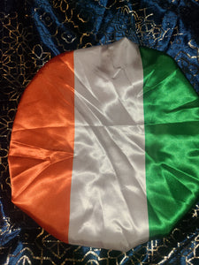 Cote D'Ivoire (Ivory Coast) Flag Satin Bonnet