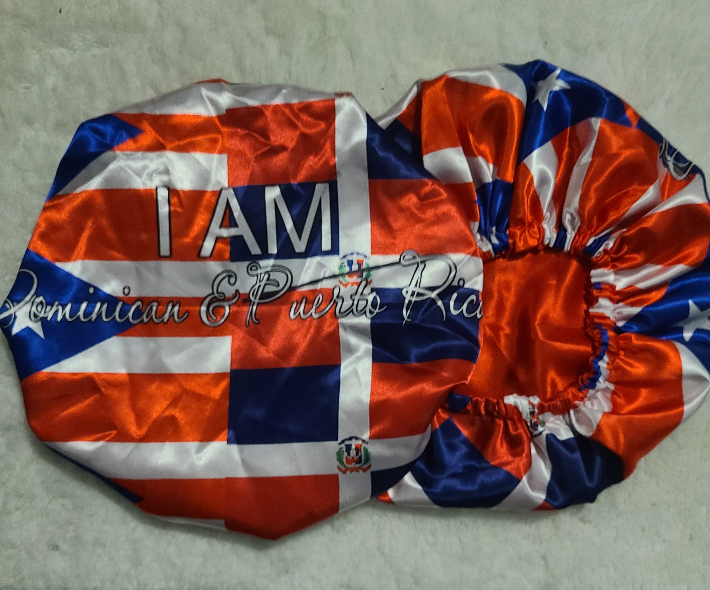 Dual Heritage Satin Bonnet - Dominican & Puerto Rican