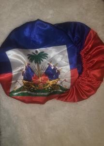 Haiti Flag Satin Bonnet