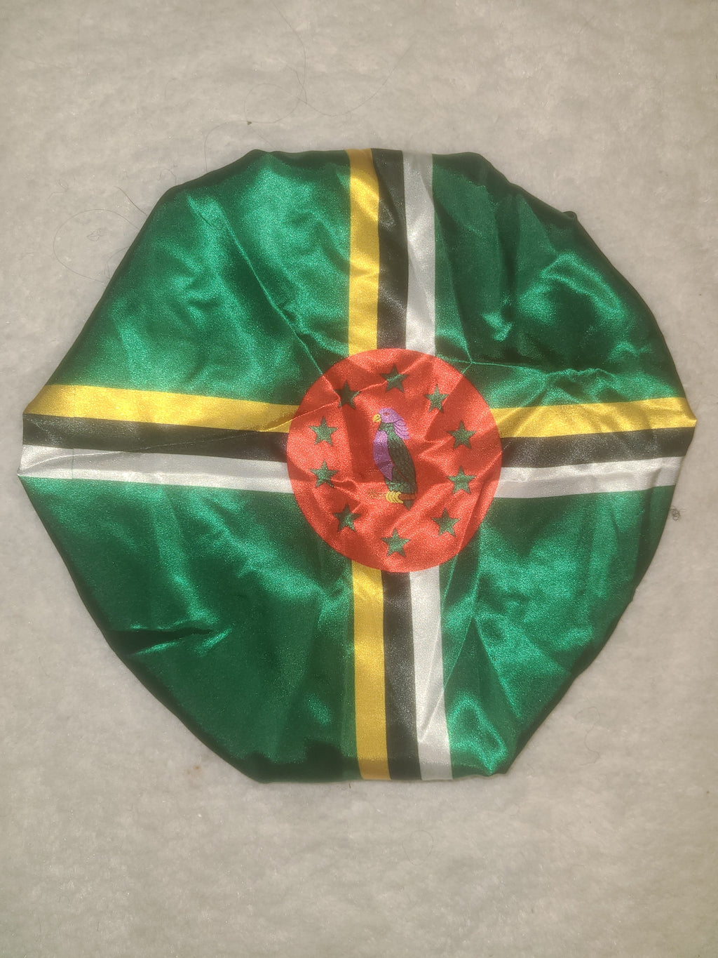 Dominica Flag Satin Bonnet