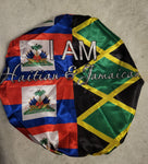 Dual Heritage Satin Bonnet - Haitian & Jamaican
