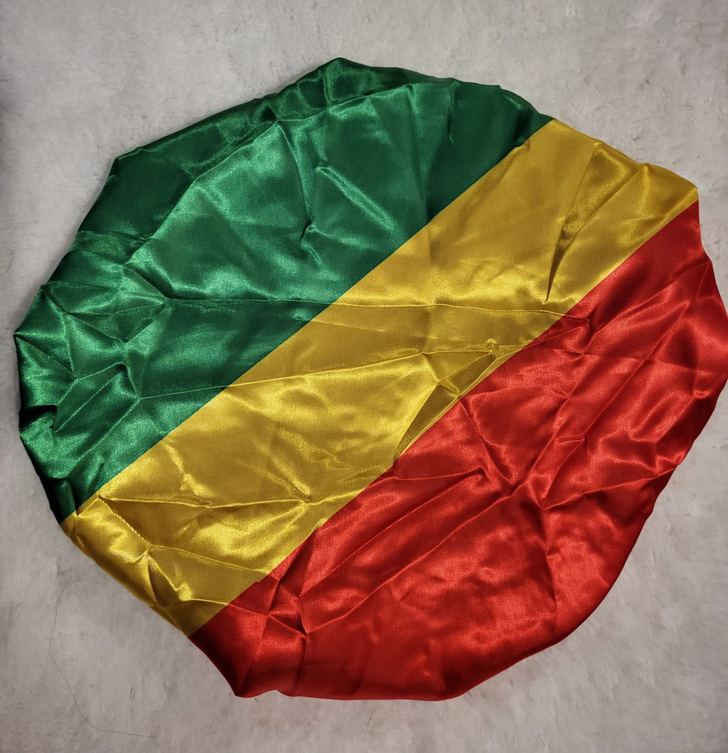 Congo Brazzaville Satin Bonnet