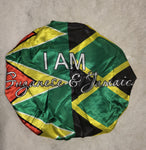Dual Heritage Satin Bonnet - Guyanese and Jamaican