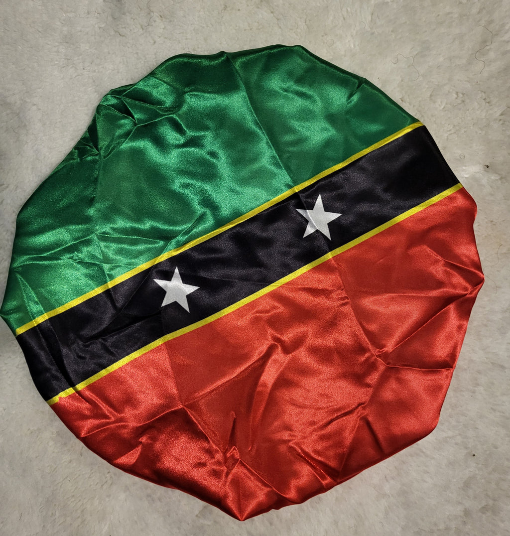 St. Kitts & Nevis Flag Satin Bonnet