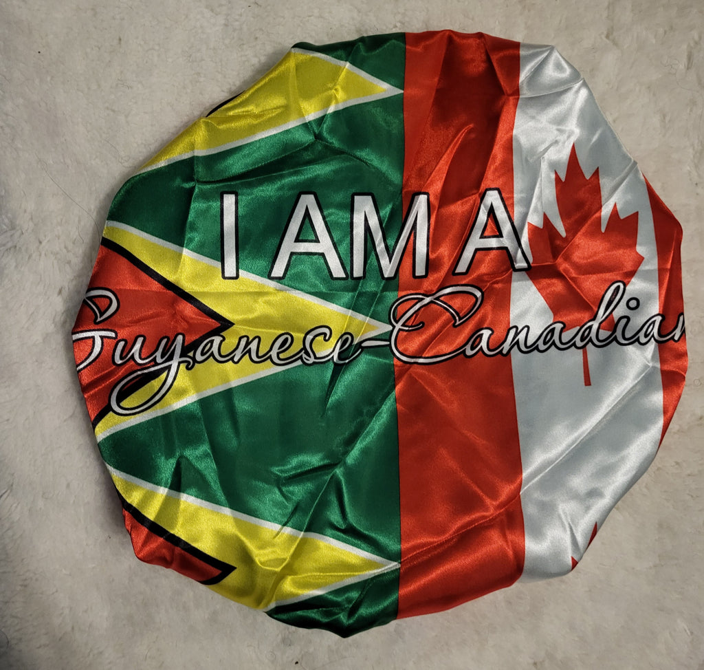 Dual Heritage Satin Bonnet - Guyanese - Canadian