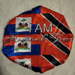 Dual Heritage Satin Bonnet - Haitian & Trini