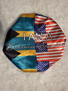 Dual Heritage Satin Bonnet - New Bahamian American