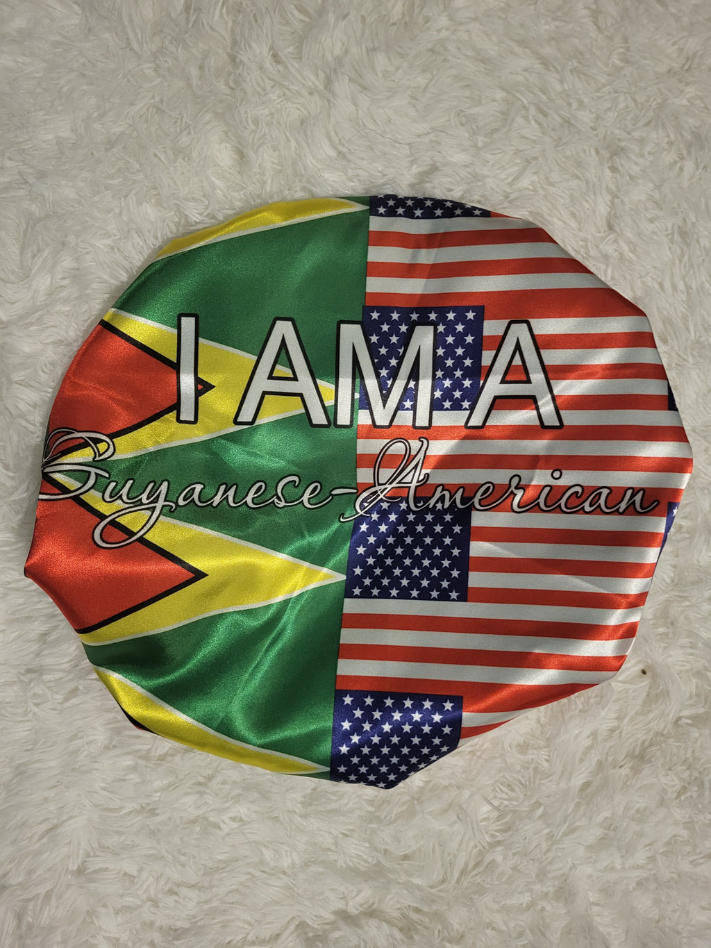 Dual Heritage Satin Bonnet - New Guyanese American